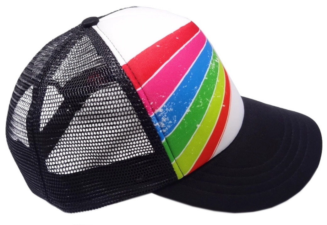 Custom Logo Design Print Schaum Siebdruck Bunte Passen Sie Mesh Trucker Promotion Cap