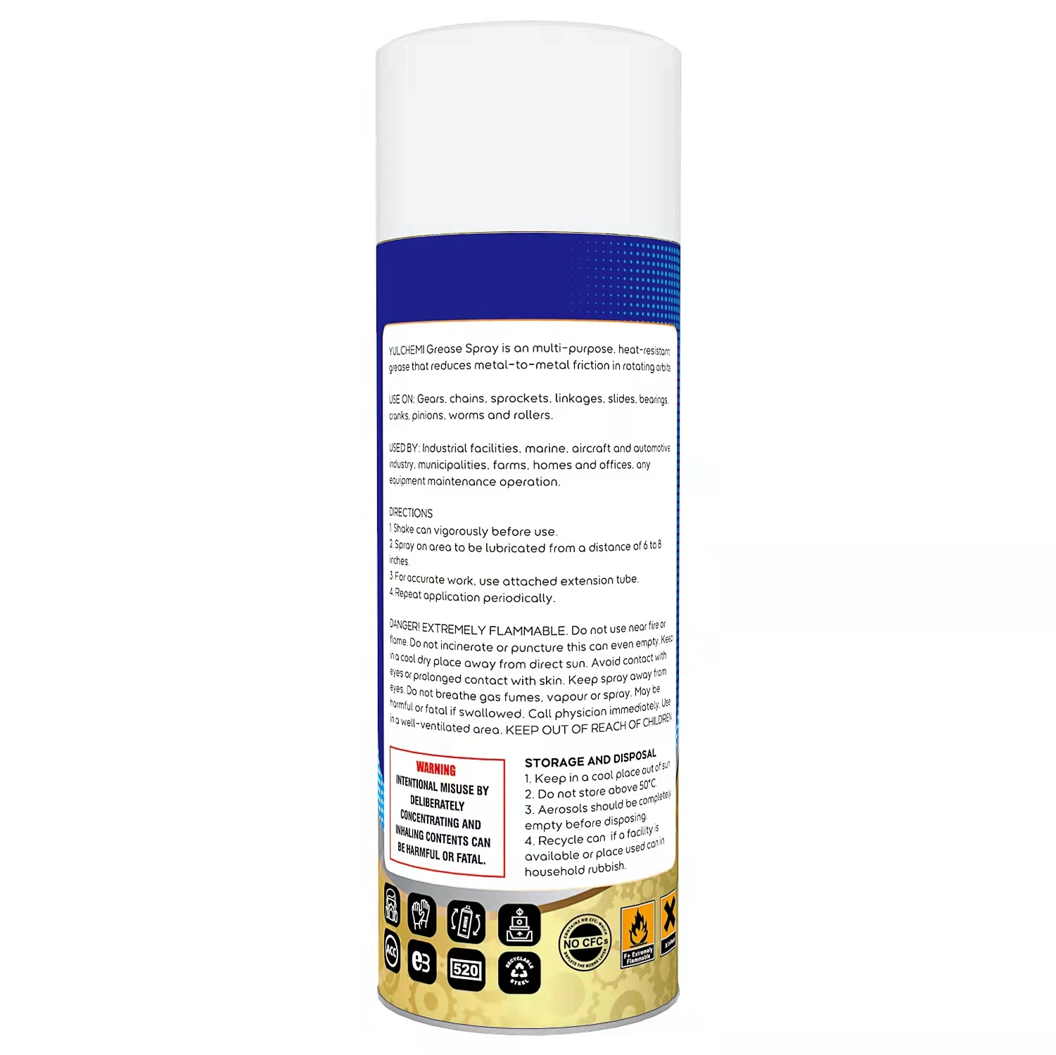 Wear-Resisting Rust and Oxidation Grease Aerosol Spray