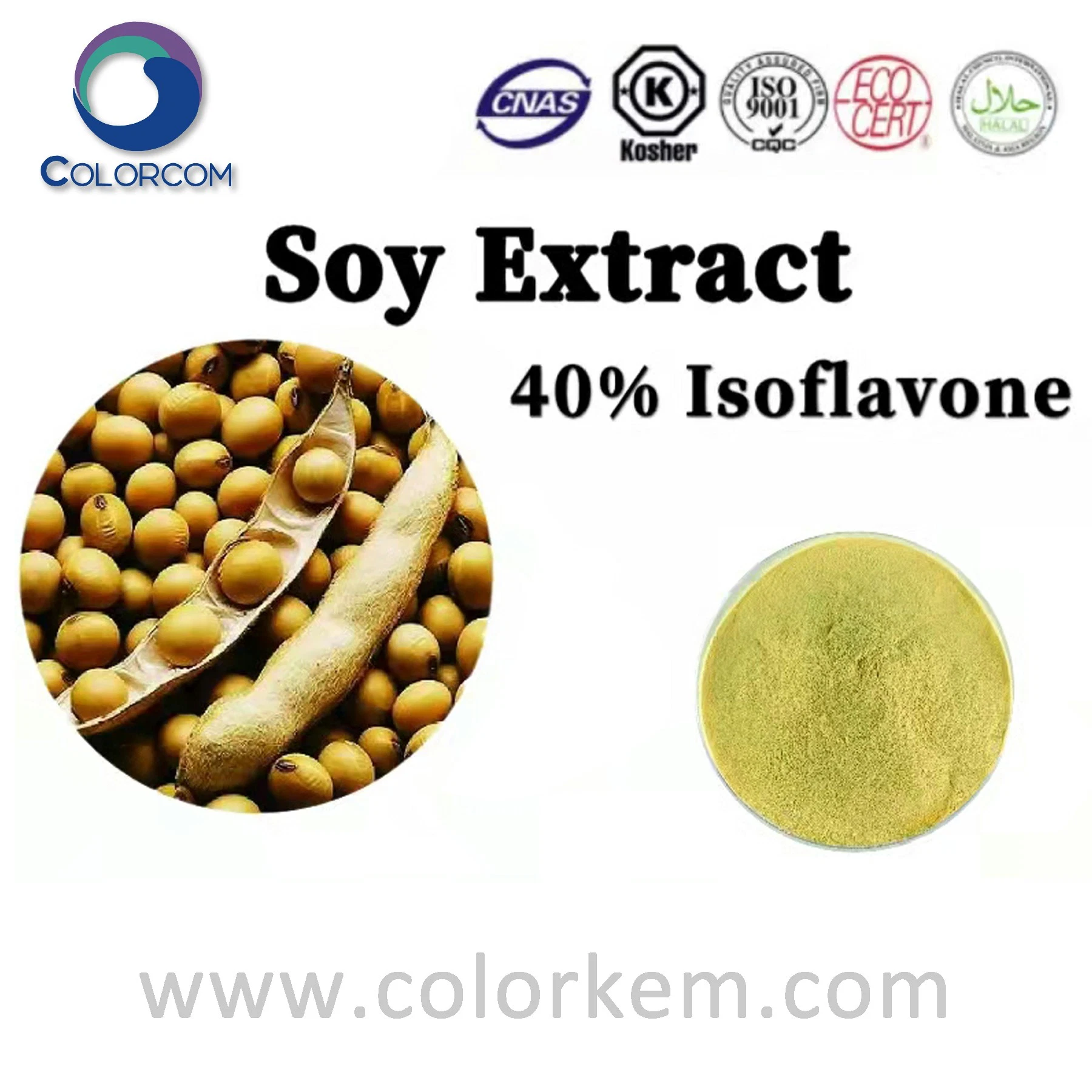 Extracto de soja 40% Isoflavone 574-12-9 muestra gratuita