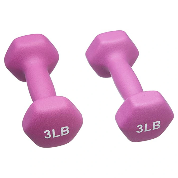 Weightlifting Fixed Woman Hex Home Fitness 3 Lb Pink Dumbbell, Color Lady Dumbbell Set