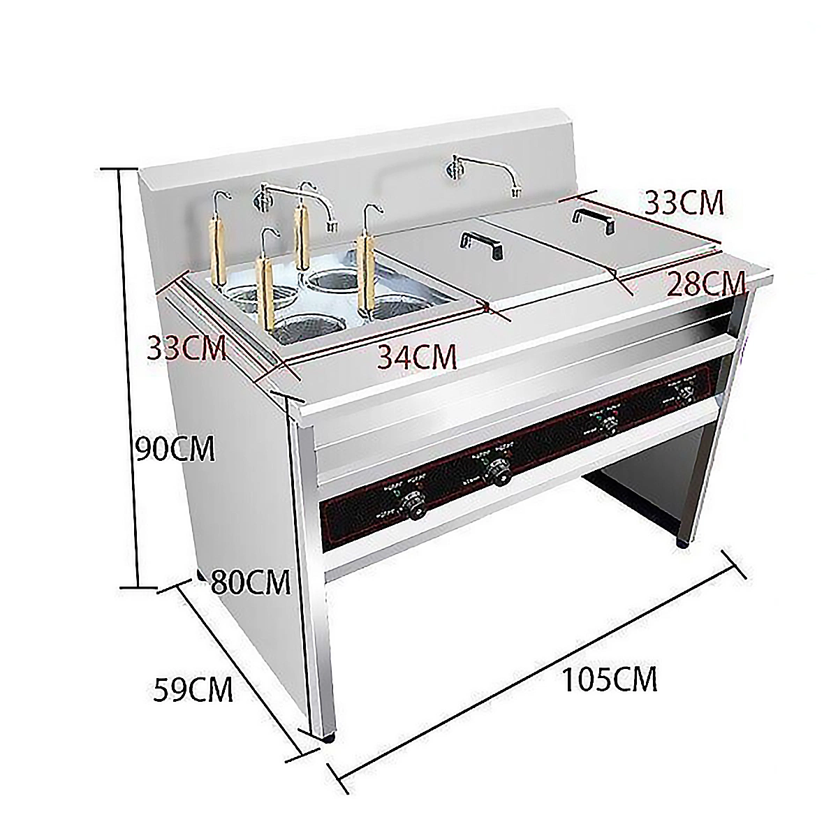 Cuiseur à pâtes électrique avec le Cabinet pour Restaurant &amp; Catering Matériel de cuisine