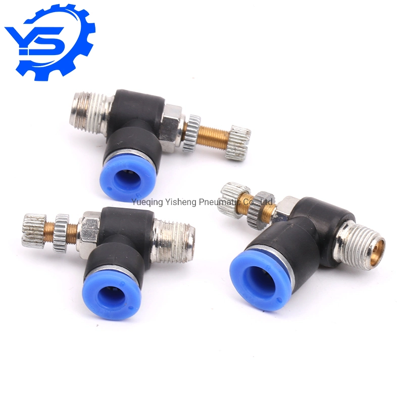 SL Series G Thread Male Fitting Throttle Valve Flow Controller Pneumatic Fittings with O Ring