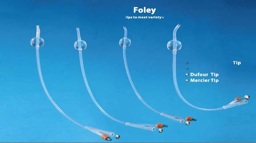 Silicione Foley Catheter Two Way Dufour Tip