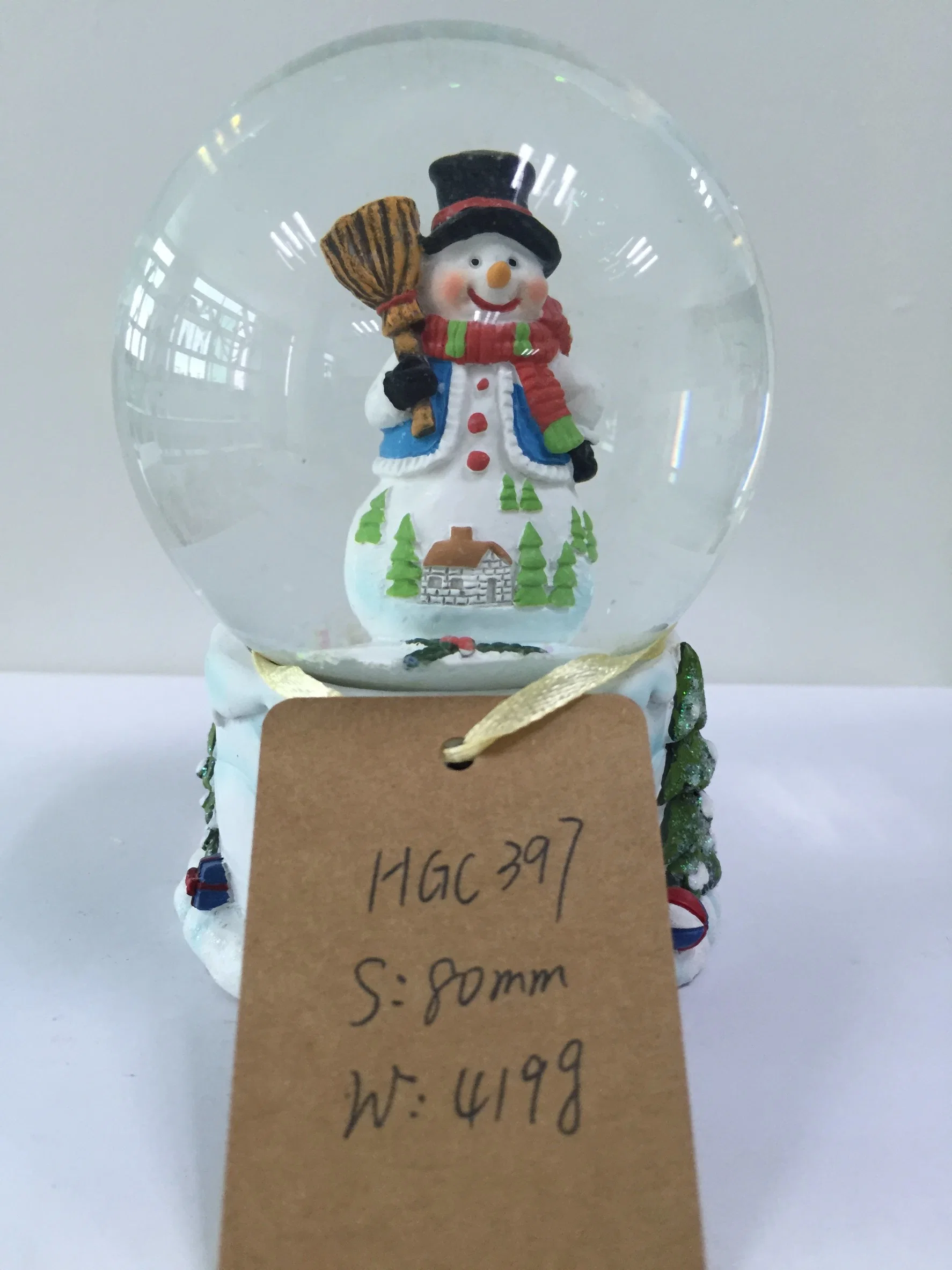 Resin Products for Home Decor, Christmas Snow Globe, Christmas House Now Globe 3D Souvenir Resin Water Ball Snow Globe