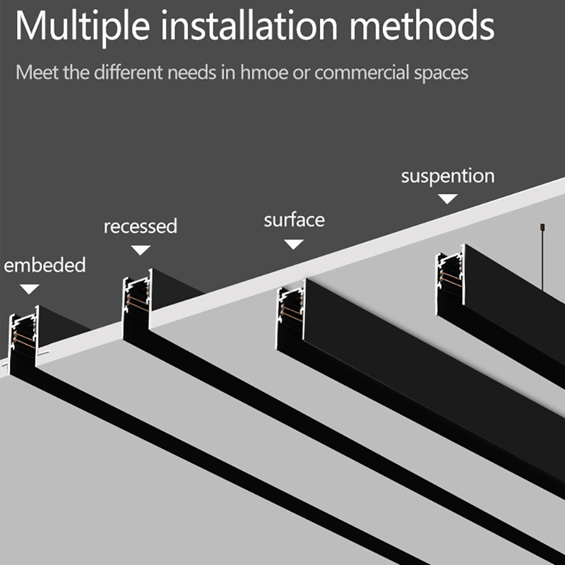 New Modern Embedded Magnetic LED Track Lamp LED Lamp Magnetic Track Ceiling Indoor Lighting