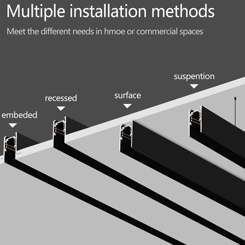 Nouvelle lampe de rail magnétique LED intégrée moderne lampe LED magnétique Rail plafonnier éclairage intérieur