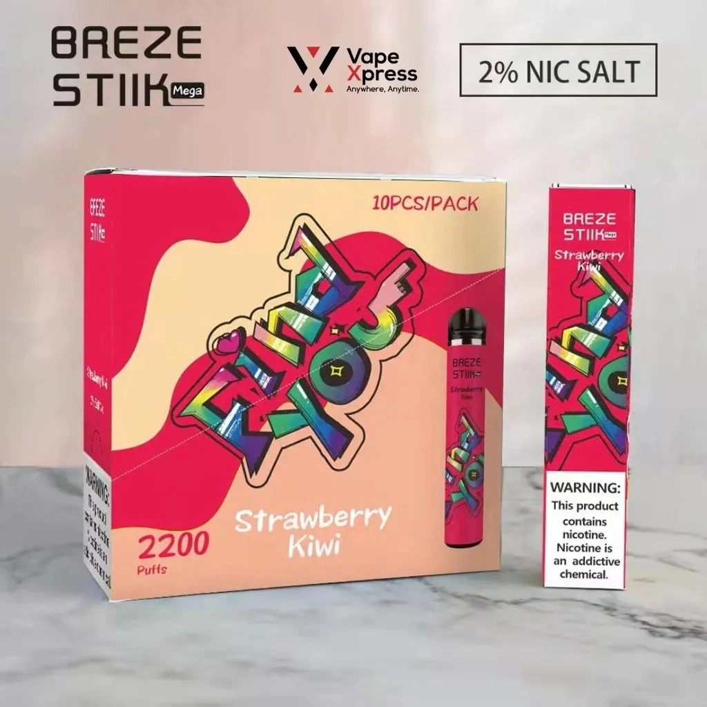 Оптом Breze Stiik Mega 2200 puffs одноразовый сигарет Vape E. Планка для пуха