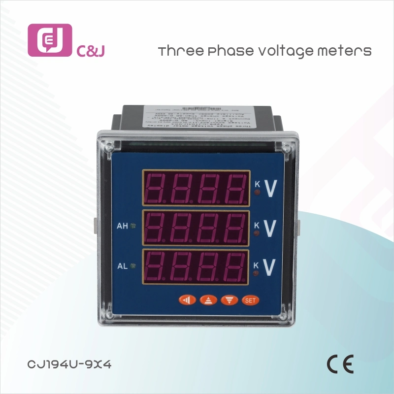 Cj194u-9X4 LED Panel Three Phase Digital Voltage Meter