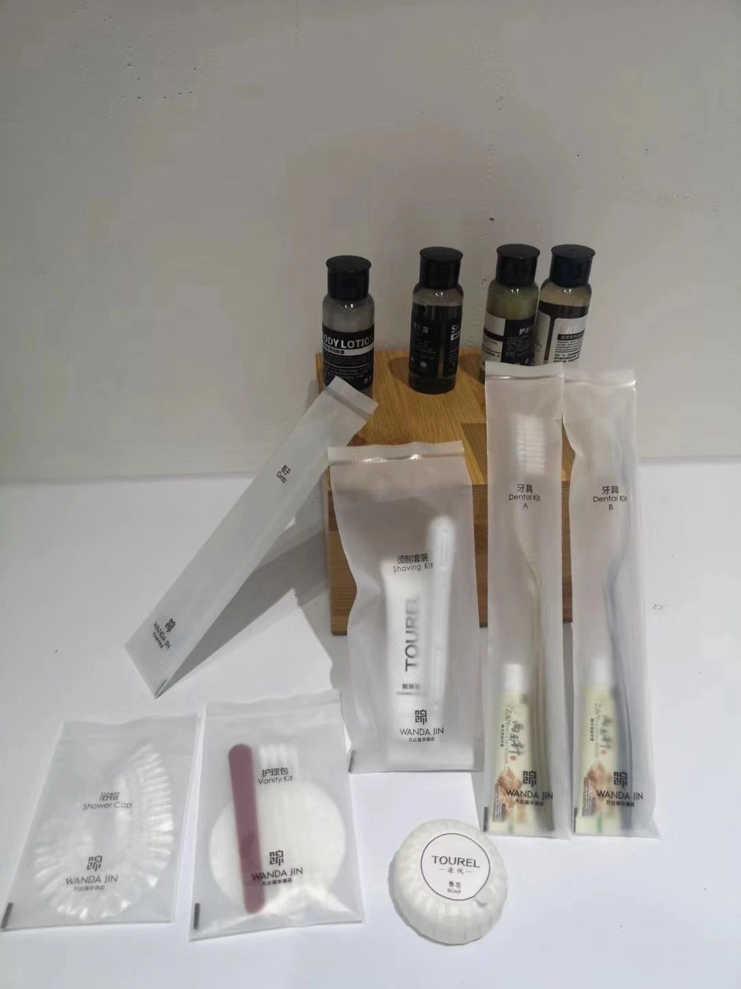 Hotel Amenities Set with Frosted Wrapper (Dental Kits etc)