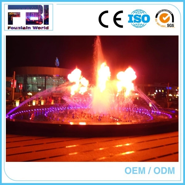 Factory Made Outdoor Water Fire Flame Fountains LED Lighted