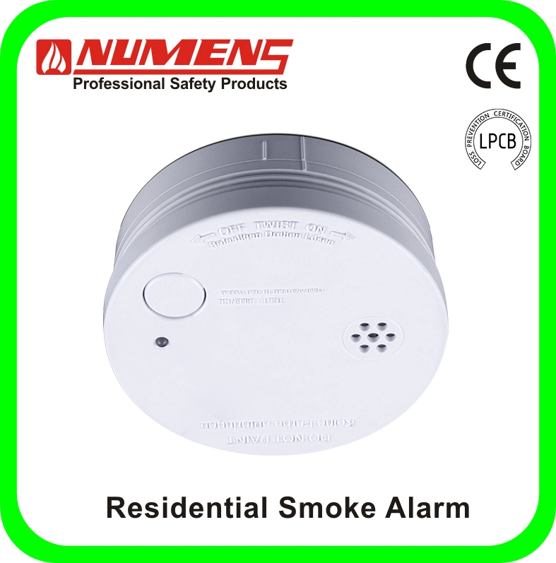 LPCB Wireless Fire Detector 3V Battery Photoelectric Smoke Alarm with 10 Years Life Battery