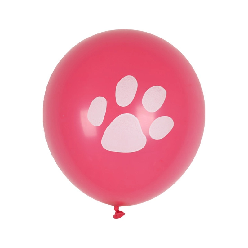 Wholesale/Supplier 12 Inch Tiger Cow Giraffe Cat Footprints Animal Pattern Printed Globos Latex Balloons Birthday Party Supply