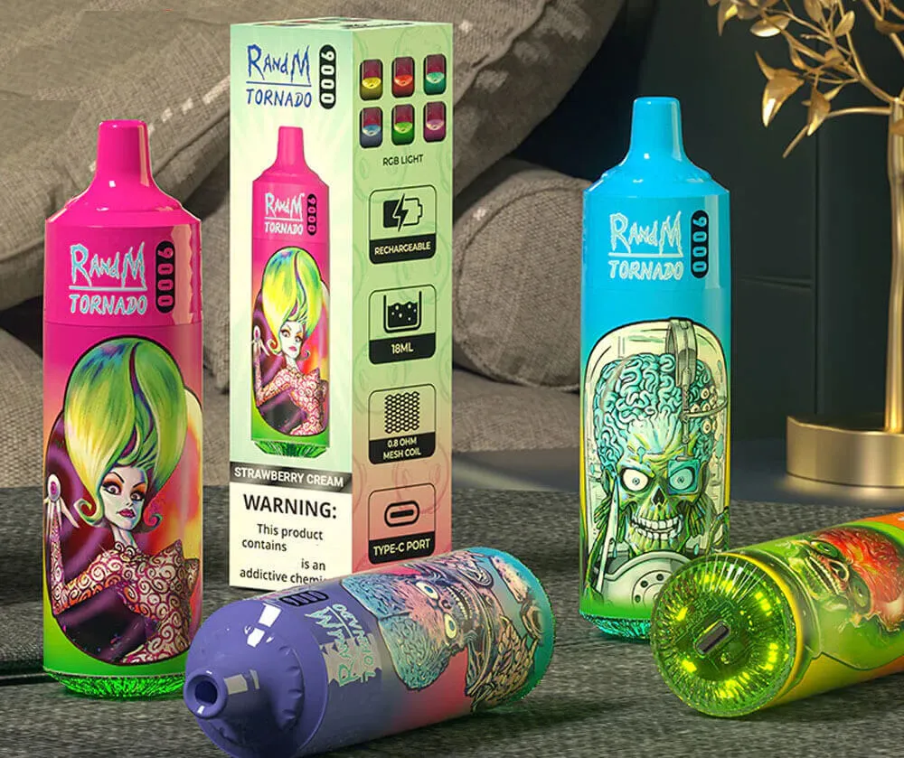 Großhandel/Lieferant Randm Einweg Vape Pod Tornado 7000 8000 9000 Puffs Mit 18ml eJuice Vape