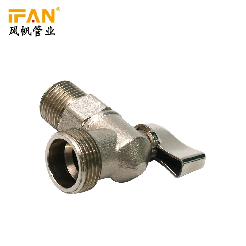 Ifan Brass Washing Machine Angle Valve 3/4 Inch 2 Way Heater Control Faucet Brass Bibcock Valve Fittings