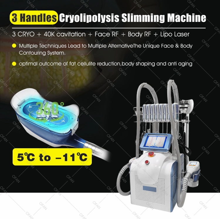 Ofan Cry Cooling Cavitation Weight Loss Slimming Machine Cryo Freeze Fat Freezing Equipment Cryolipolyse