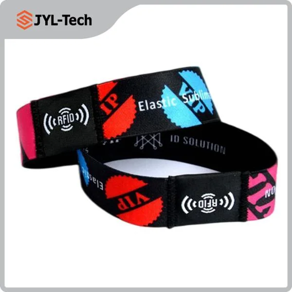 New Custom Reusable Flexible Stretch RFID Bracelet NFC Elastic Wristbands for Fitness