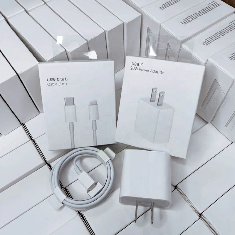 Original Charger for iPhone Power Adapter USB Type-C Pd 20W Adapter USB Plug Us/EU/UK Charger Blocks