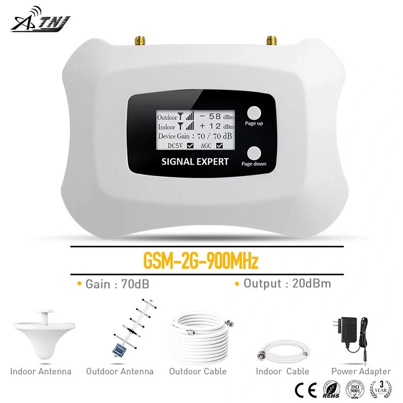 Atnj as-G3 Powerful High Quality GSM900MHz Cellular Signal Booster 2g Phone Repeater