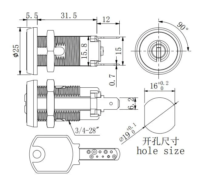 Safe Euro Cylinder Key Code Electronic Locks for Cabinets