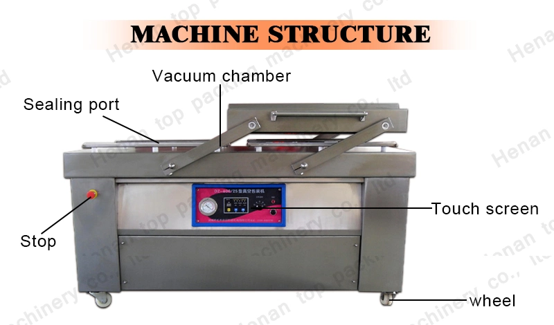 Industrial Automatic Double Chamber Vacuum Bag Packing Packaging Sealing Sealer Machine