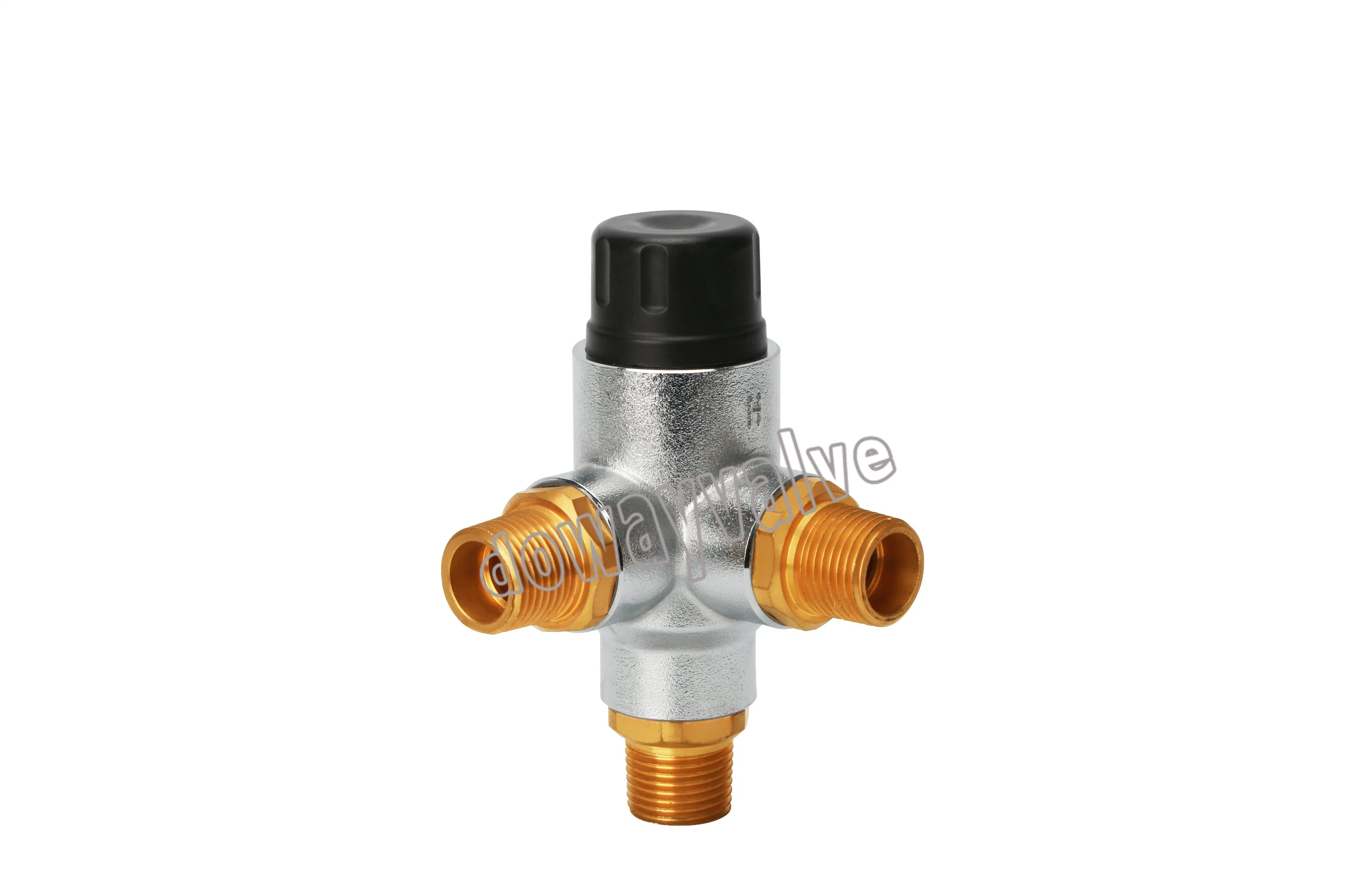 Nickle Plated Brass Rotary 3 Port Brass Mixing Valves China Supplier