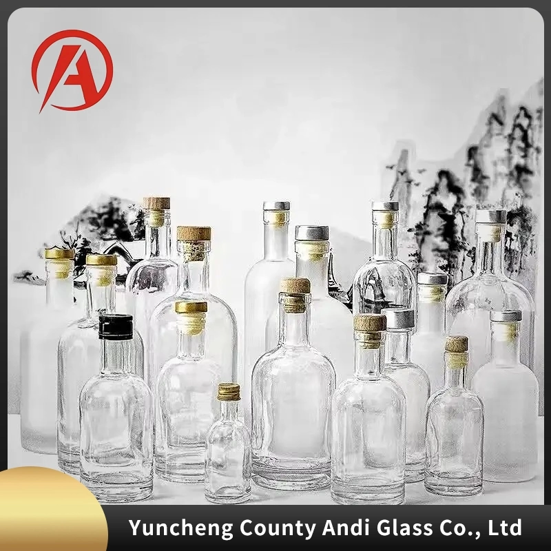 750 Ml Tequila Glass Bottle with Screw Liquor Bottle Rum Glass Glass Bottle for Alcohol Drink Glass Bottle