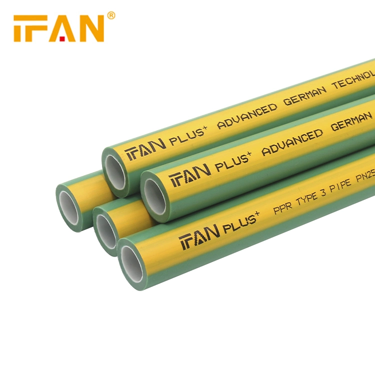 Ifanplus PPR PVC Pex PE Germany Quality Pn25 Polypropylene Pipe Plastic Tube Water Plumbing Materials PPR Pipes