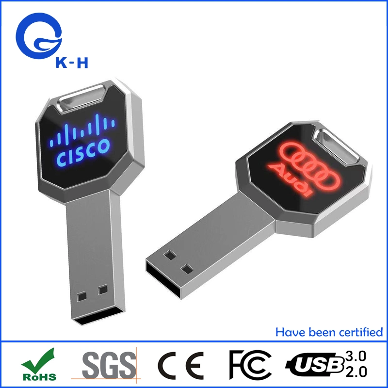 USB 3.0 de alta velocidad de 64GB 128 GB de luz LED Flash Memory Stick