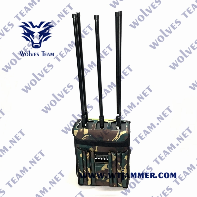 Lightweight Backpack Ied UHF VHF WiFi 3G 4G 5g GPS Cell Phone Signal Jammer