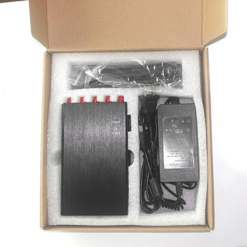 Portable Multi Band WiFi 10 Band Car Cell Phone GPS Locations GSM Jammer Mobile Signal Jammer