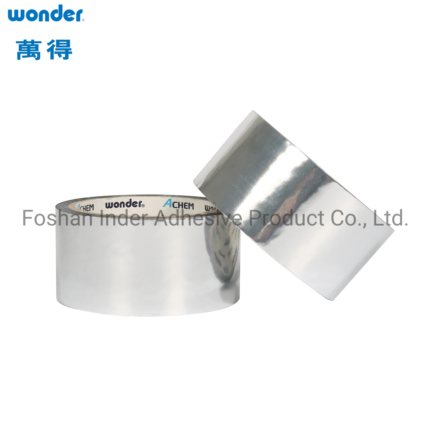 Aluminum Metallized Water Based Acrylic Adhesive Silvery BOPP Tape with Customized Logo