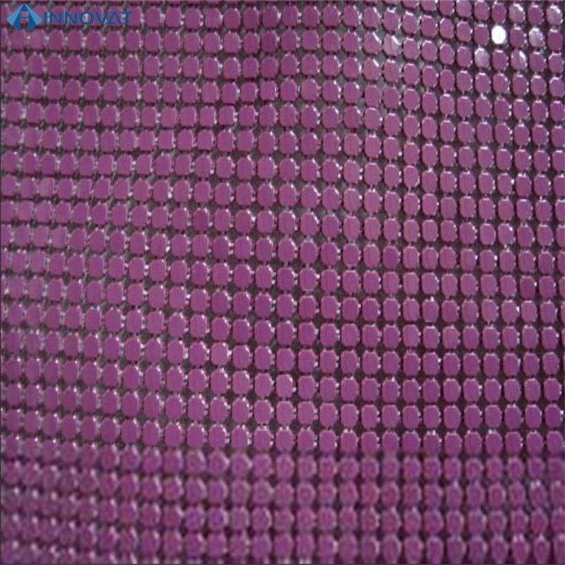 Metallic Sequin Gold Aluminum Gold Metal Chain Mesh Fabric for Clothing Curtain