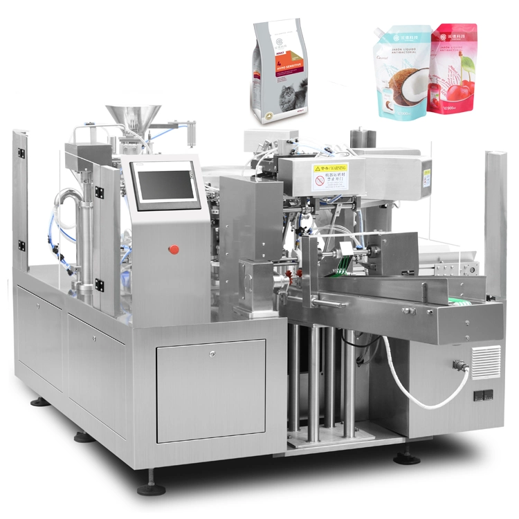 OEM Automatic Seasoning Filling Pouch Packing Machinery Doypack Bag Sealing Packaging Machine