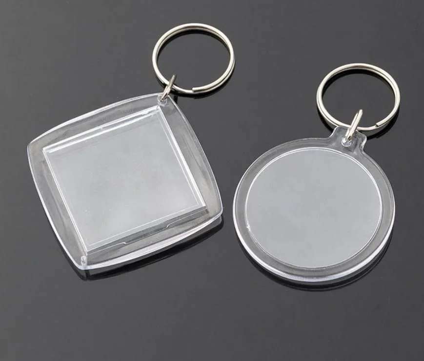 Acrylic Keychain Plastic Clear Keychain for Photo Picture Blank Frame Popular