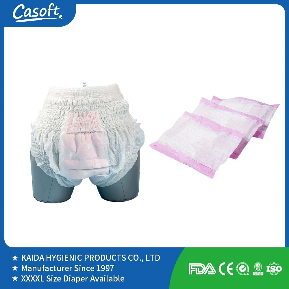 Superficie blanda de alta calidad desechable Pantalón Señora/ Señorita período pantalones/ Mujer toalla sanitaria pantalones en período menstrual precio de fábrica