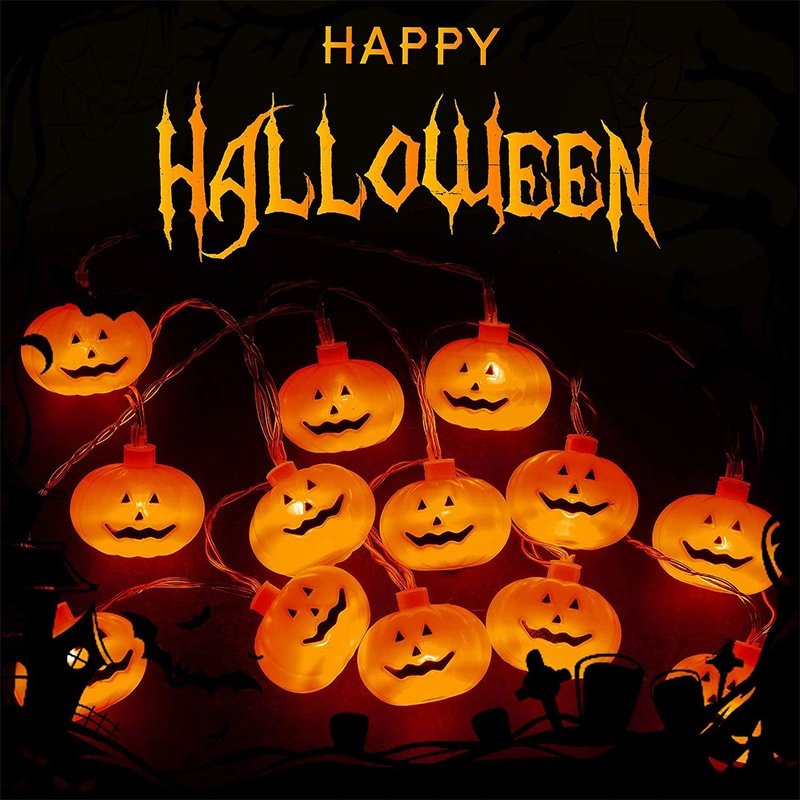 LED Pumpkin Lamp String Halloween Decoration