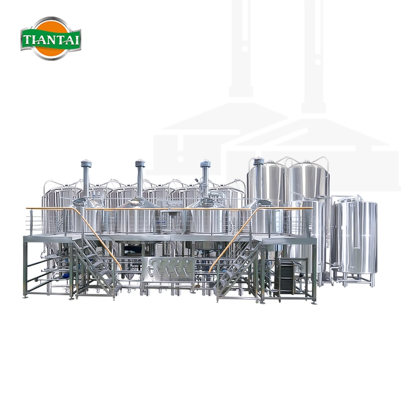 Tiantai High-Quality 8bbl 10bbl 15bbl 20bbl Craft Beer Brew Equipment for Microbrewery Beer Plant Production 4 Vessels Brewhouse with Glycol Chilling Fermenter