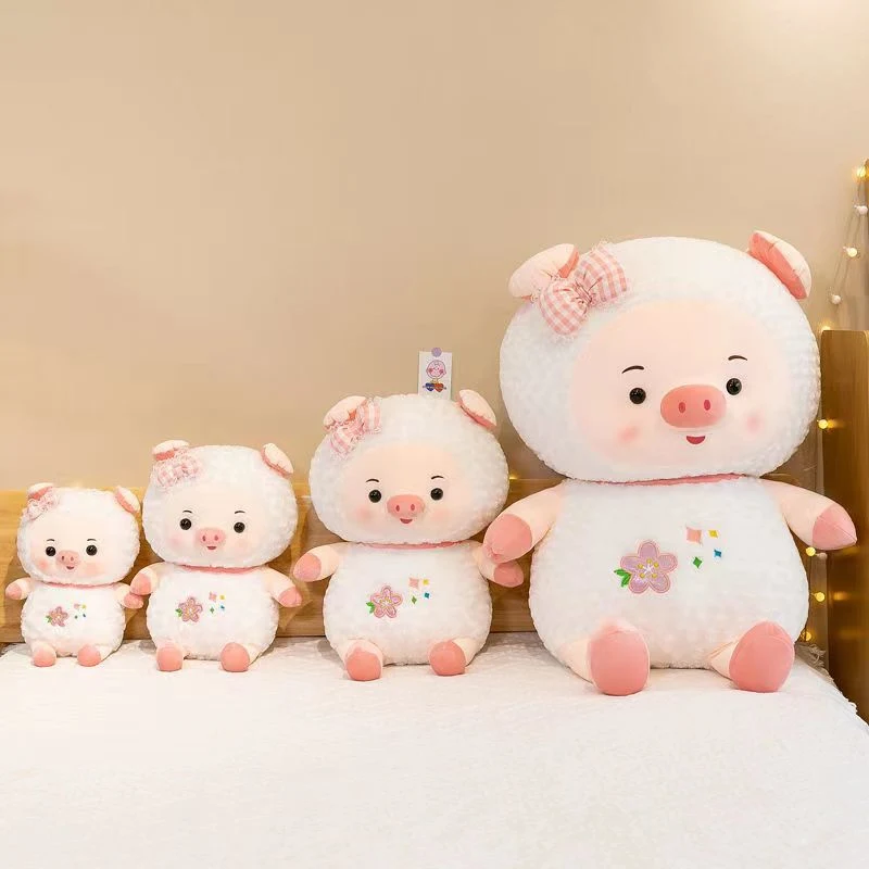 Cute Cartoon Piglet Doll Plush Toy Kids Soothing Sleeping Doll Ragdoll Birthday Gift