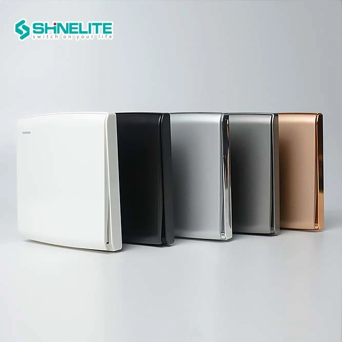 Shinelite New Design Plastic Panel Wall Electrical Switch with Copper Material Silver Contact Inside