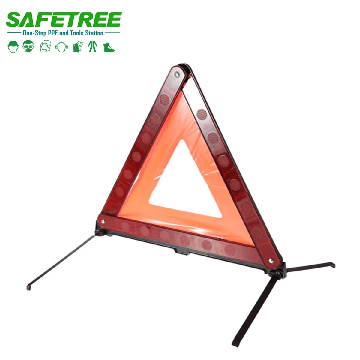 Safetree Safety Triangle Warning Kit Foldable Emergency Warning Triangle Sign Car Roadside Emergency Kit with Reflective Warning Triangle