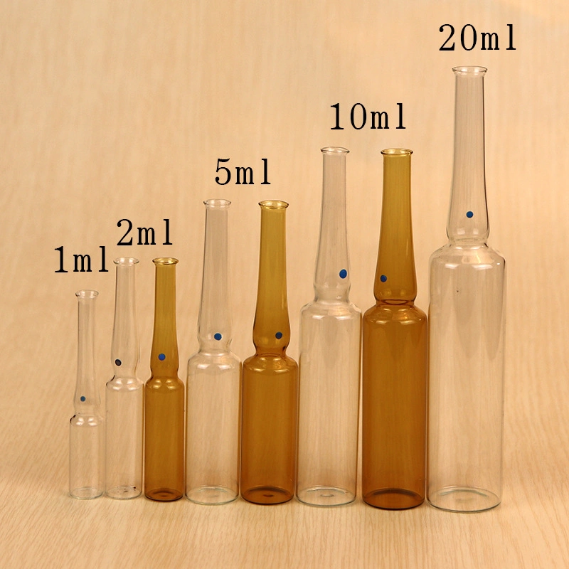 1ml 2ml 3ml Pharmaceutical Transparent Clear Glass Ampoule