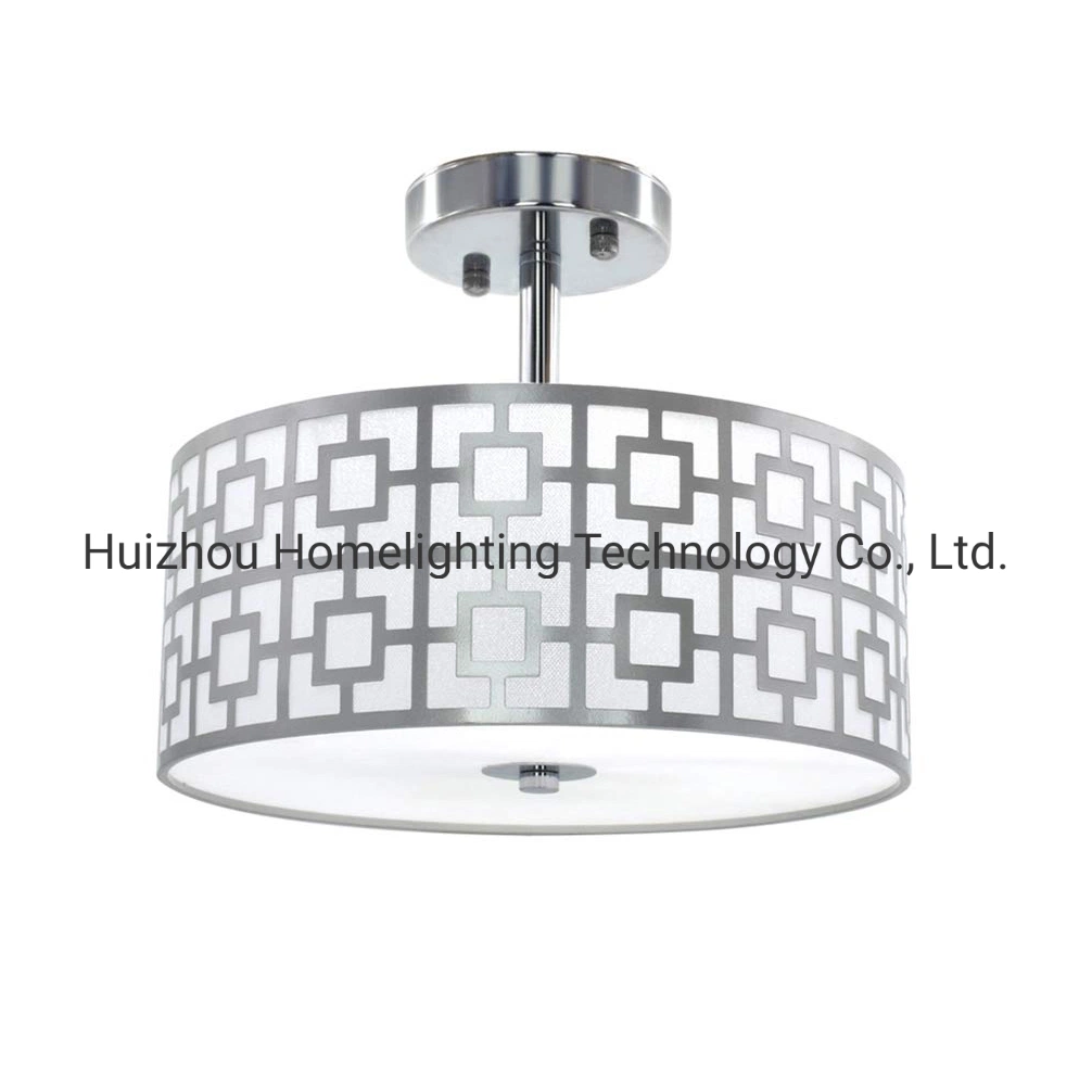 Jlc-Fs17 Metal Hollow Semi Flush Mount 3-Light Hospitality Lighting