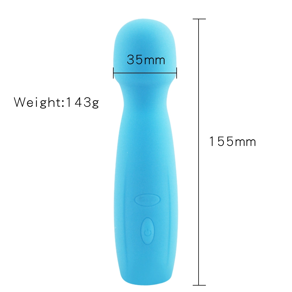 Diseño único Venta caliente G-Spot Dildo USB recargable Impermeable Mini Varita Corporal