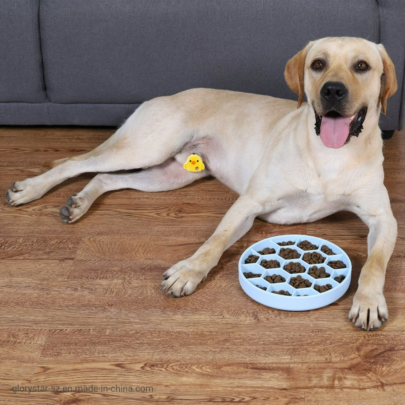 Non-Slip Food Sucker Plate Dog Slow Feeder Pet Food Bowl