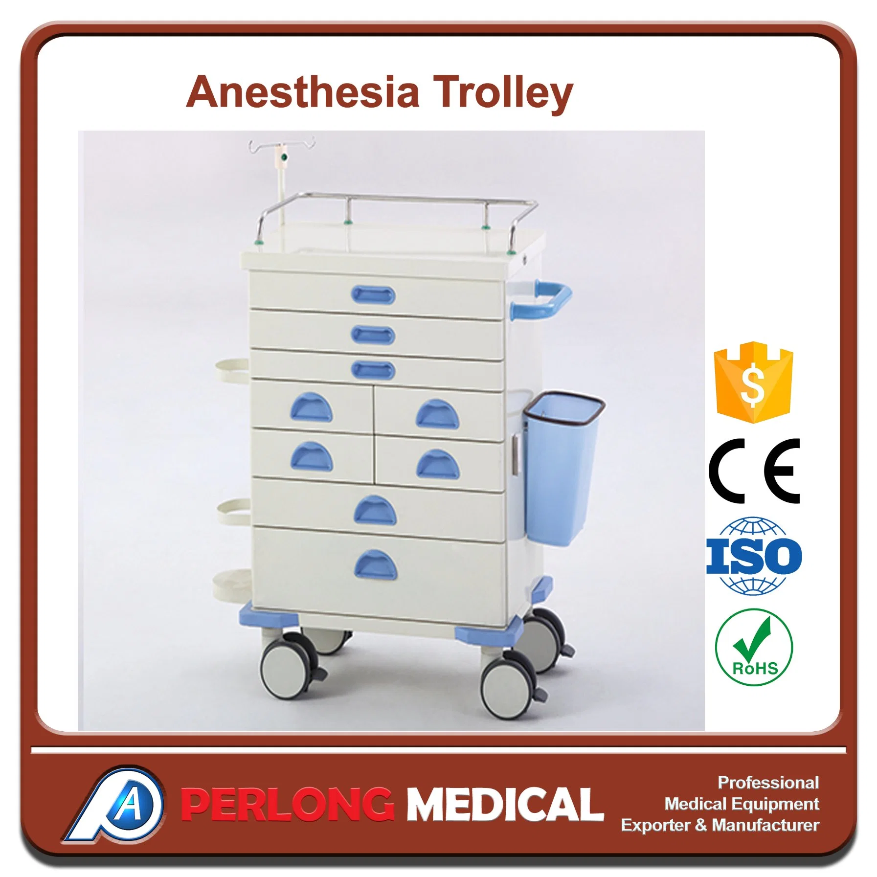 Nueva llegada Precio al por mayor Trolley de anestesia HF-1