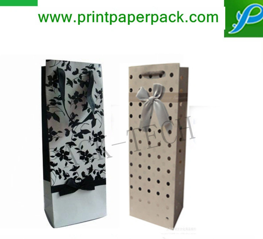 Embossed Fashion Promotional Paper Coffee Printed Shopping Golf Wine Packaging Bags