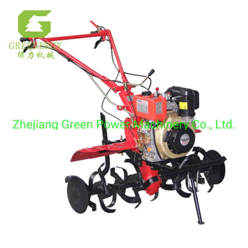 Green Power 7HP D173f 4 Stroke Diesel Rotary Cultivator Min Multi-Function Tiller