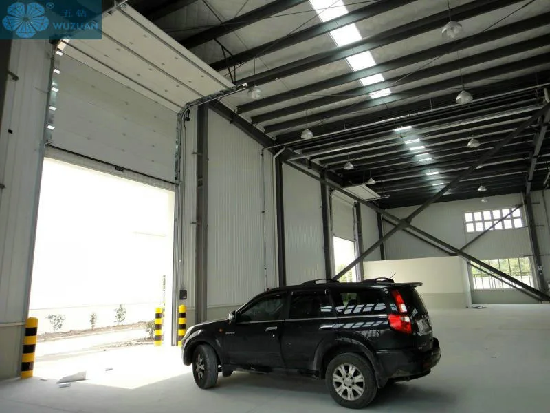 Electric Thermal Insulated Industrial Galvanized Steel Sectional Overhead Sliding Door for Warehouse / Cold Room