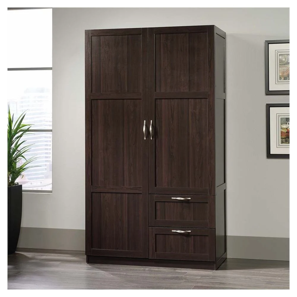 Prima Wooden Furniture Plywood Glass Door Walk-in Modern Bedroom Wardrobe Closets