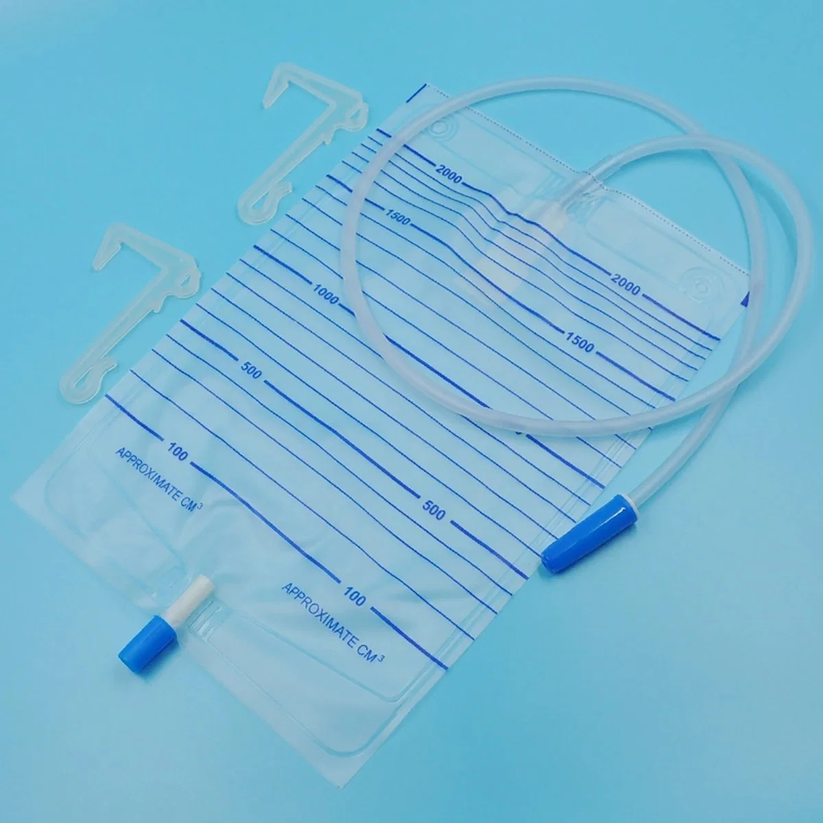 Eo Sterilize Medical Grade PVC 2000ml Disposable Urine Meter Drainage Bag